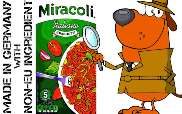 Trademarks, product origin and primary ingredient