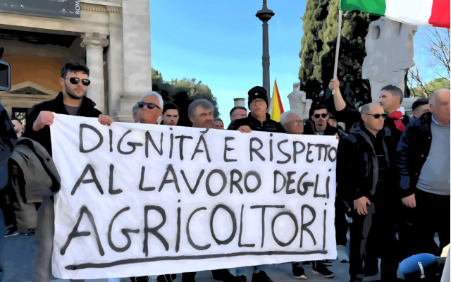 farmer protesting
