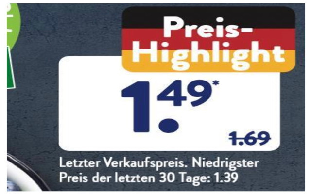 Price reduction announcement by Aldi Süd for bananas and pineapples, respectively